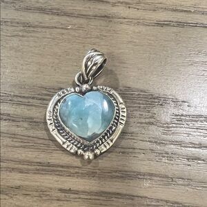 Sterling Silver Heart Shaped Larimar